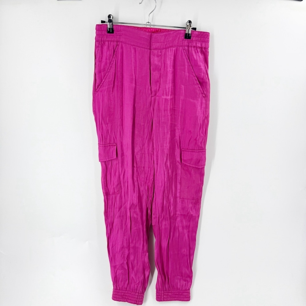 ✅ ANTHROPOLOGIE Vibrant Pink Cargo‎ Pants SIZE SMALL